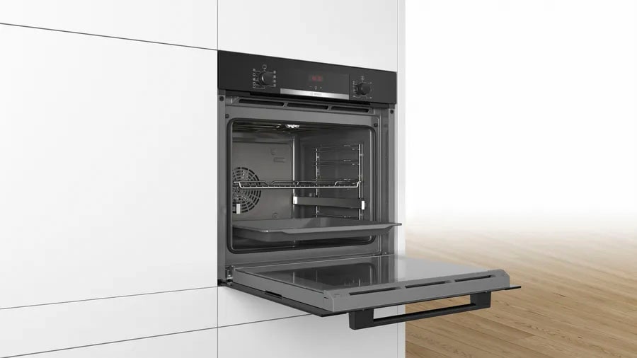 BOSCH Einbaubackofen »HBA3340B0«, Serie 4, HBA3340B0, mit Teleskopauszug mit Stoppfunktion, ecoClean Direct