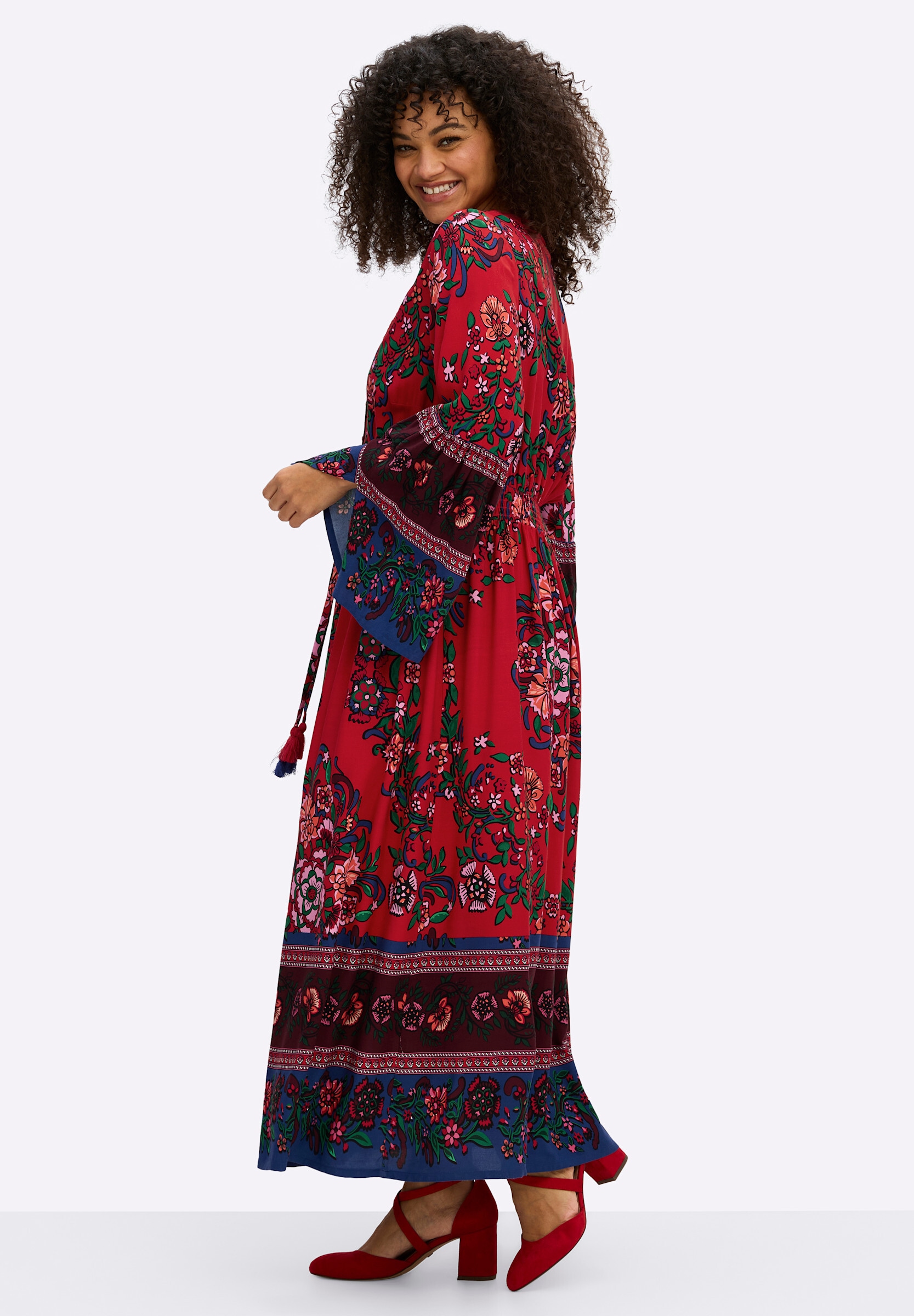 sheego by Joe Browns Maxikleid »Kleid Maxikleid im Boho-Stil« Ohne Tasche