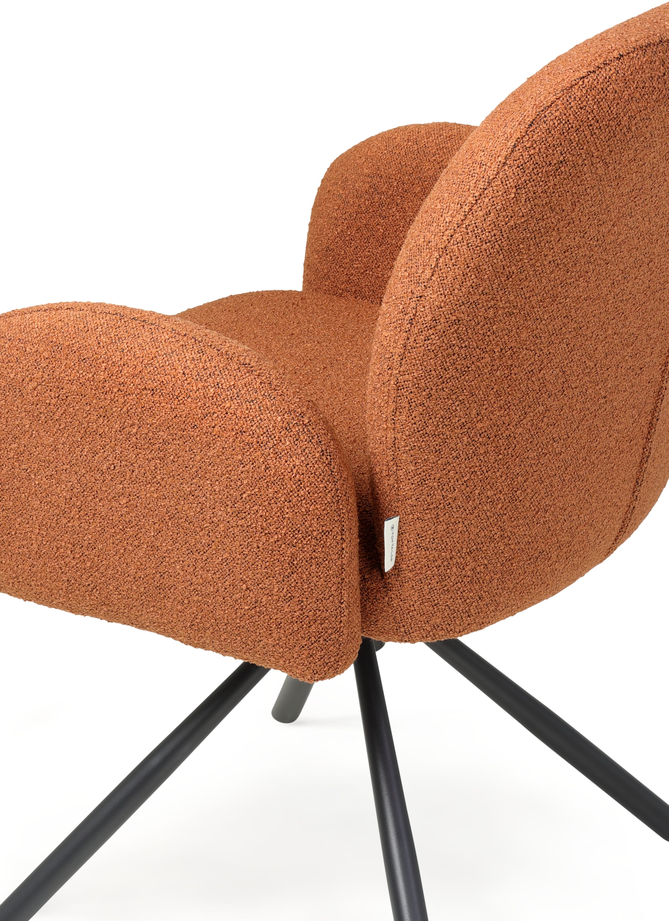 TOM TAILOR HOME Armlehnstuhl »PEBBLE ARMCHAIR«, (Set), 2 St., Webstoff Bouclé, Esszimmerstuhl, mit Armlehnen, 4-Fußgestell, 140 kg belastbar, drehbar