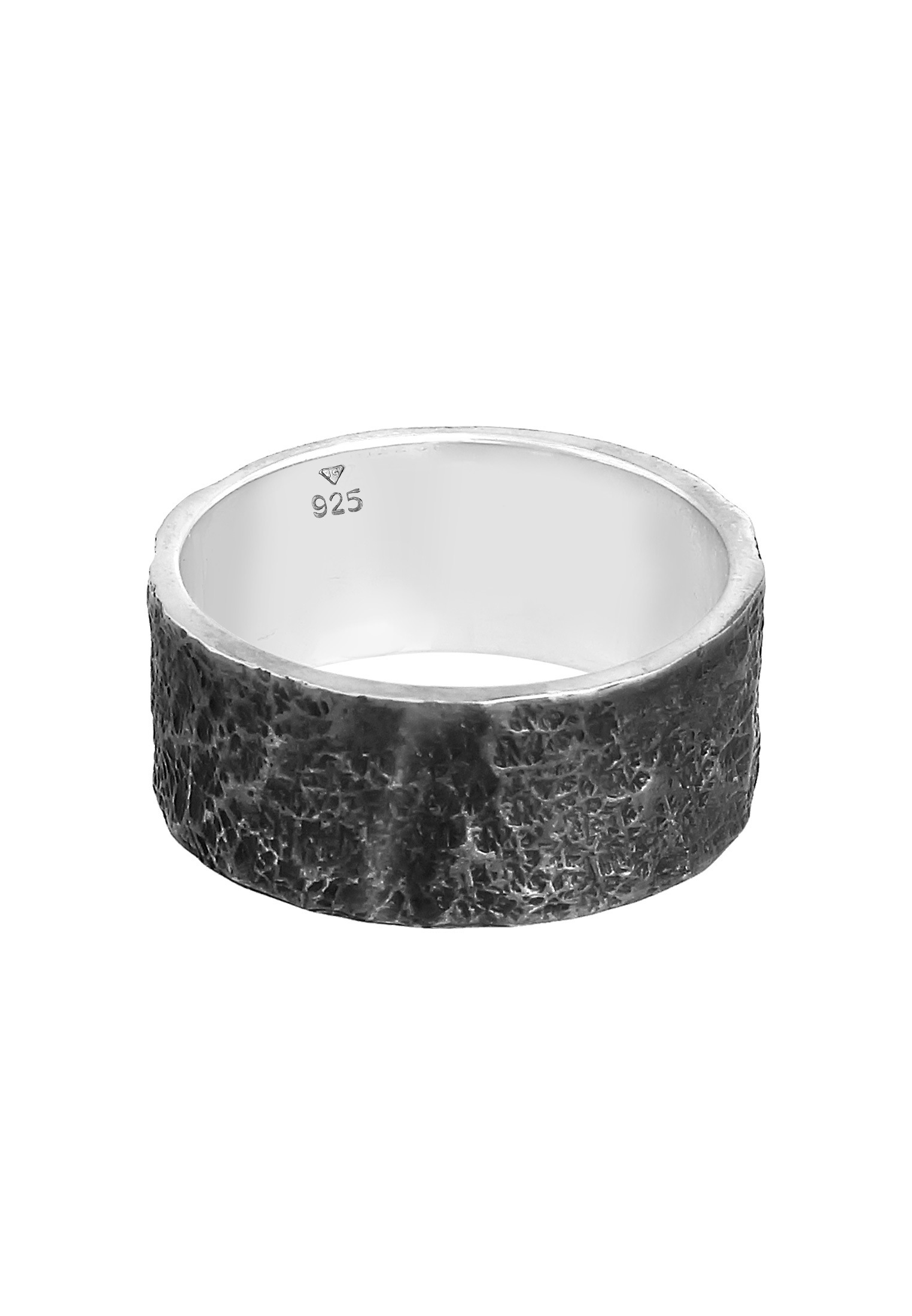 Kuzzoi Fingerring »Ring Herren Bandring Organic Struktur 925 Silber«