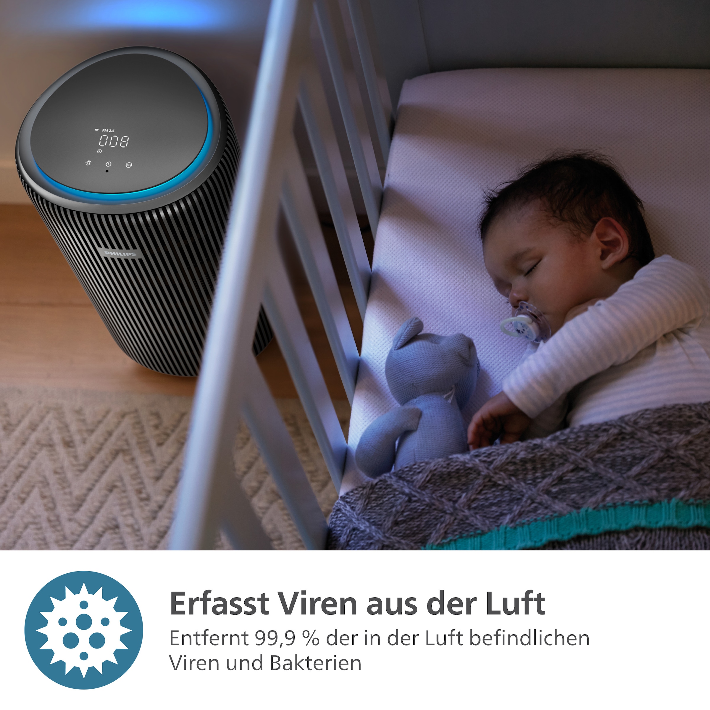 Philips Luftreiniger »AC4221/11 PureProtect Pro 4200 Series, Luftreinigungsrate 600 m³/h«, für 156 m² Räume, 4-Schichten-HEPA-Filtersystem, leise