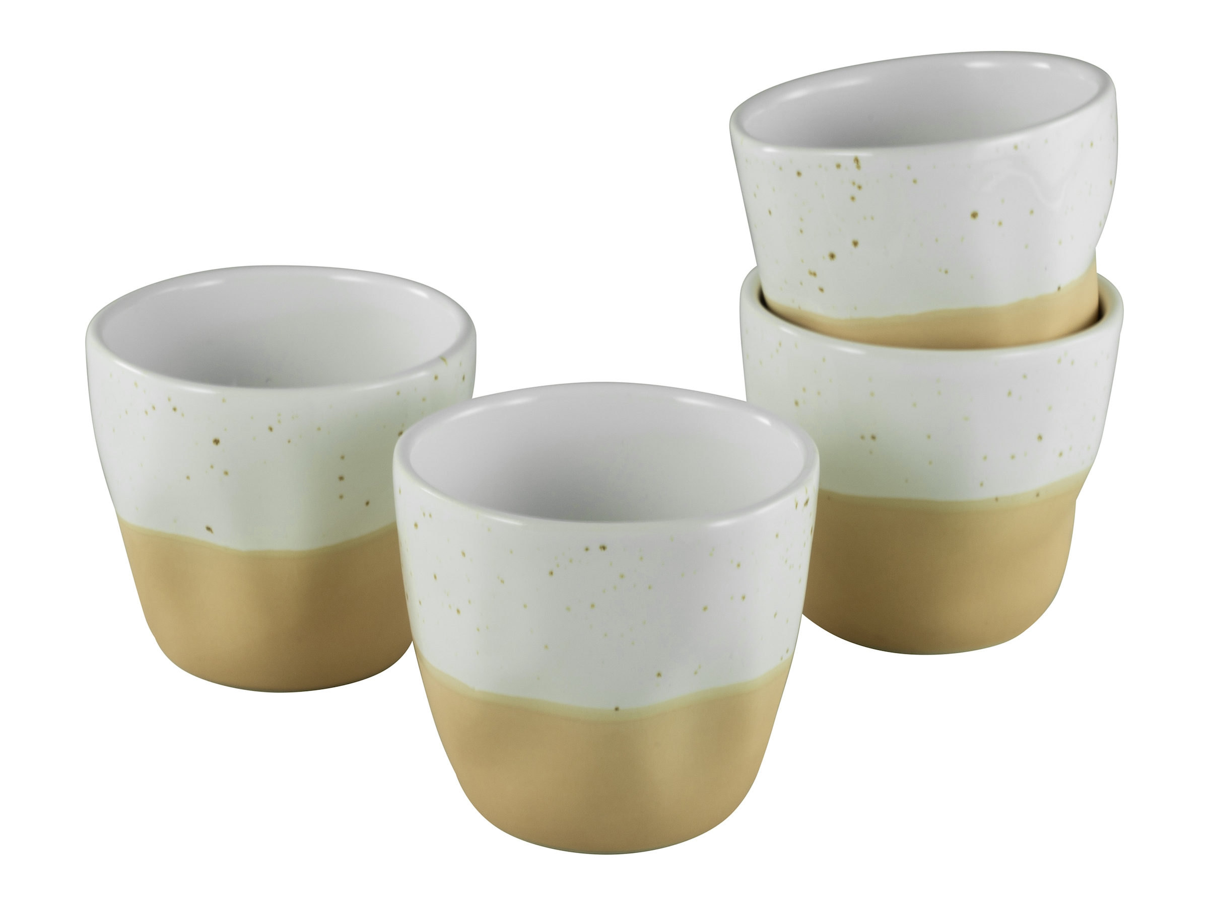 andas Becher »Teebecher, modernes Geschirr-Set Bruddesta, 4er Set«, (Set, 4 tlg.), hohe Haltbarkeit, spülmaschinengeeignet & mikrowellengeeignet, 350 ml