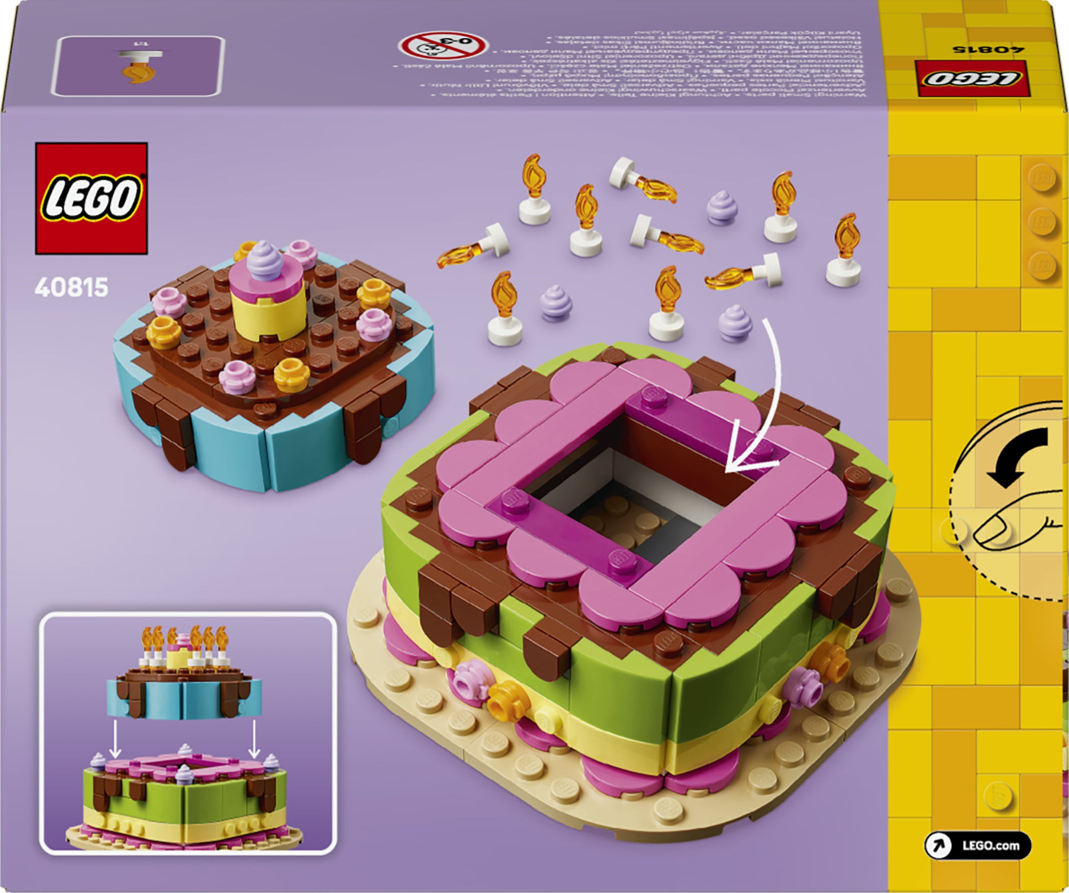 LEGO® Konstruktionsspielsteine »Geburtstagstorte (40815), LEGO Iconic« Made in Europe
