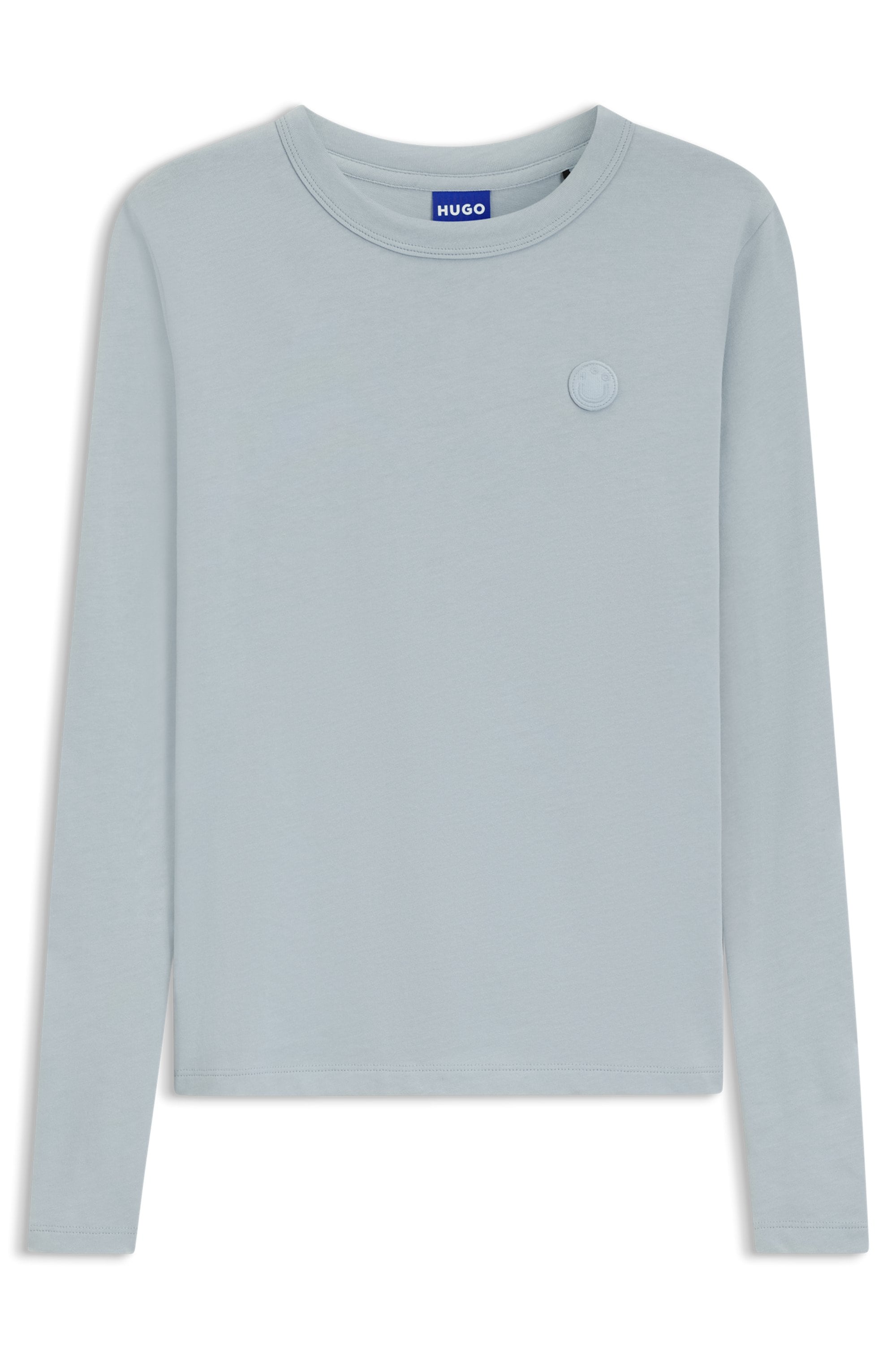 HUGO Blue Longsleeve »Daliria«, mit Label-Badge mit HAPPY HUGO Logo