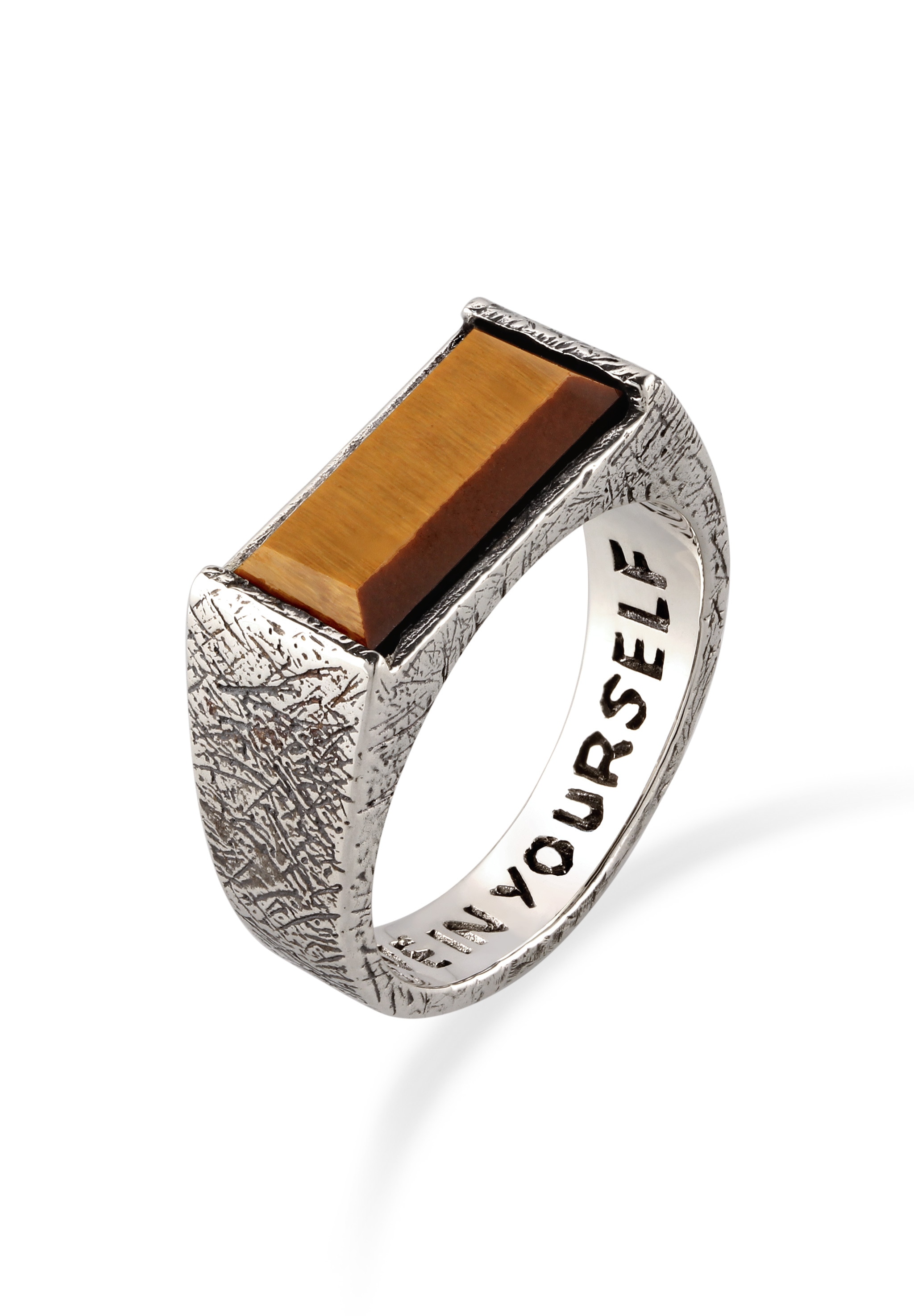 HAZE & GLORY Siegelring »Ring Siegelring Tigerauge 925 Sterling Silber- Tigers Valley«
