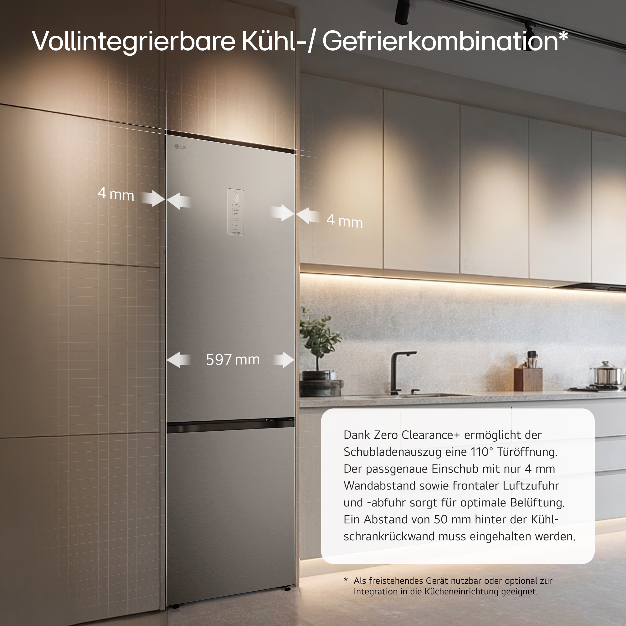 LG Kühl-/Gefrierkombination Serie 5 »GBBS525CPY« 203 cm hoch 59,7 cm breit Total No Frost, ThinQ mit AI Fresh & Saving Mode