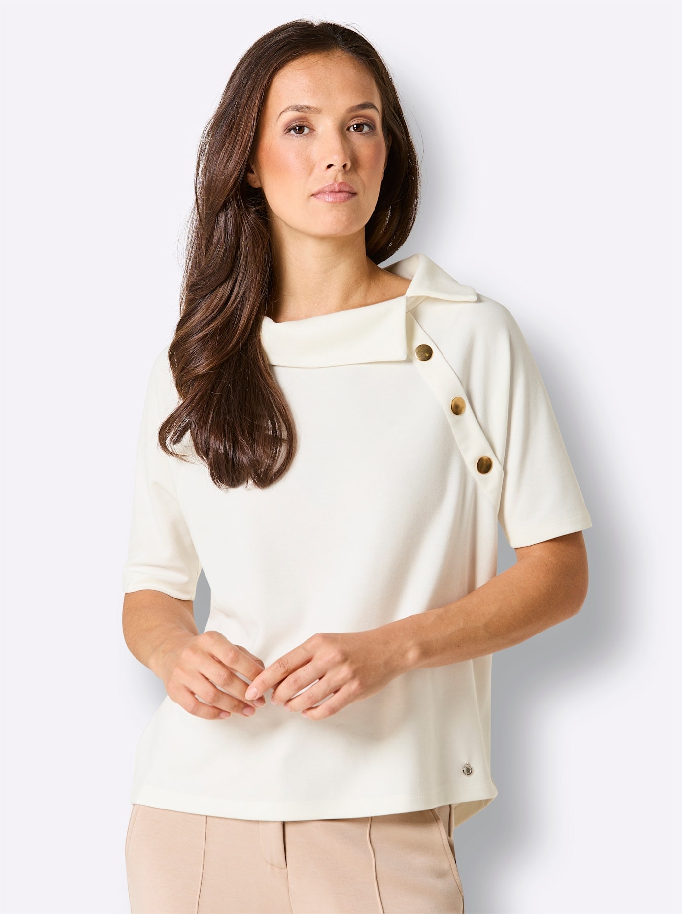 CREATION L PREMIUM Kurzarmshirt »Modal-Shirt« 1 tlg.