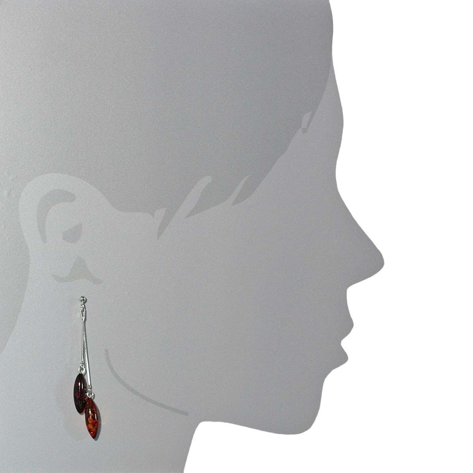 OSTSEE-SCHMUCK Paar Ohrhänger »- Luana - Silber 925/000 - Bernstein«