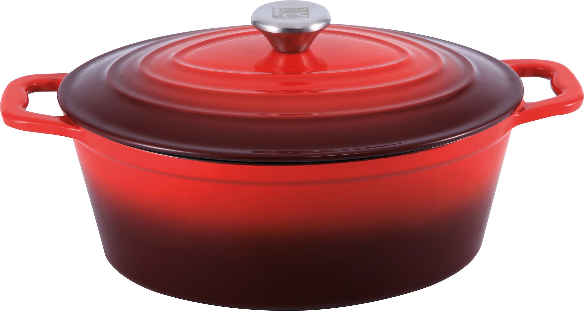 Cs Koch-Systeme Bräter »Xanten« 1 Stk. tlg. Gusseisen in rot, Größe 3,5 l + Höhe 16,5 cm