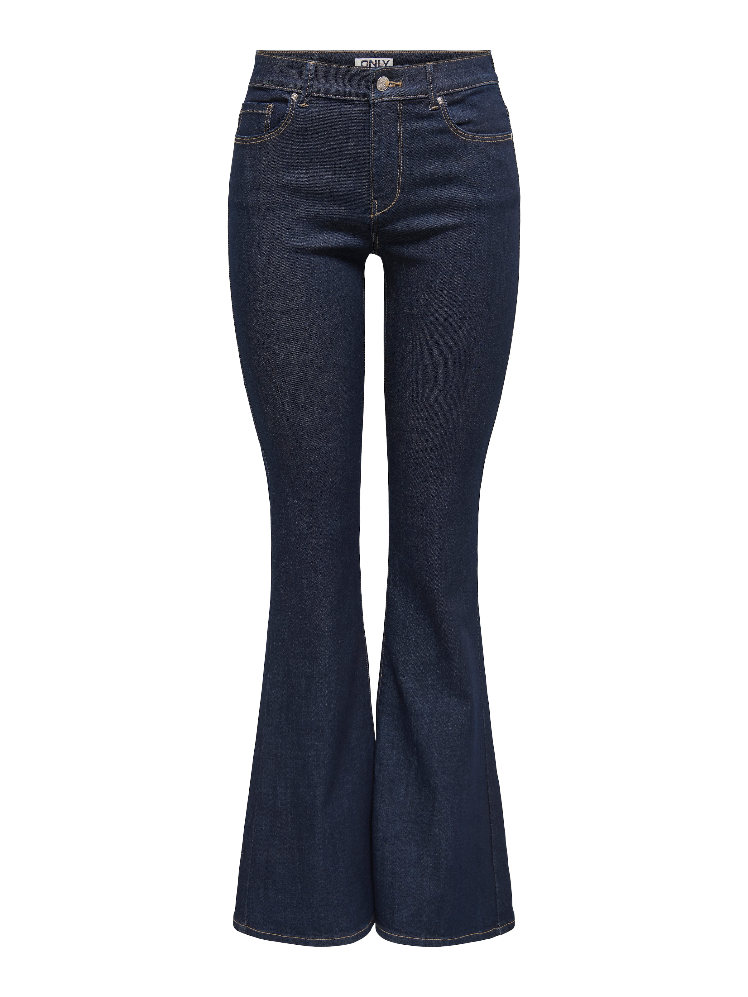 ONLY Bootcut-Jeans »ONLLUSH MW RETRO FLARED DNM« Materialmix, bootcut fit, Regular Waist, 
Retro-Fit