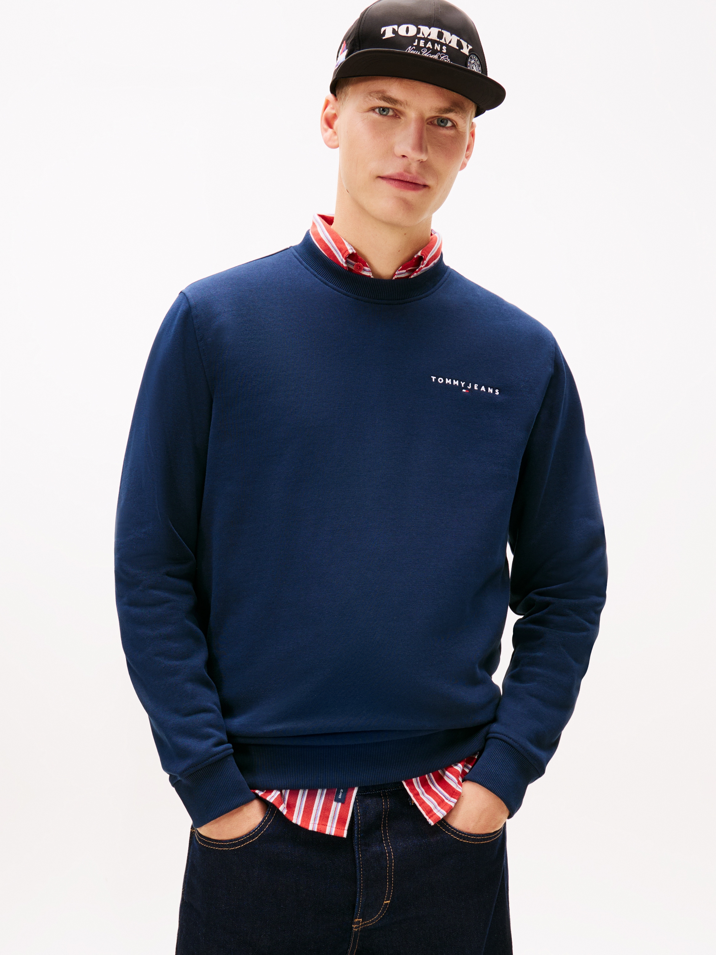 Tommy Jeans Sweatshirt »TJM REG LINEAR CREW EXT«, mit Logostickerei
