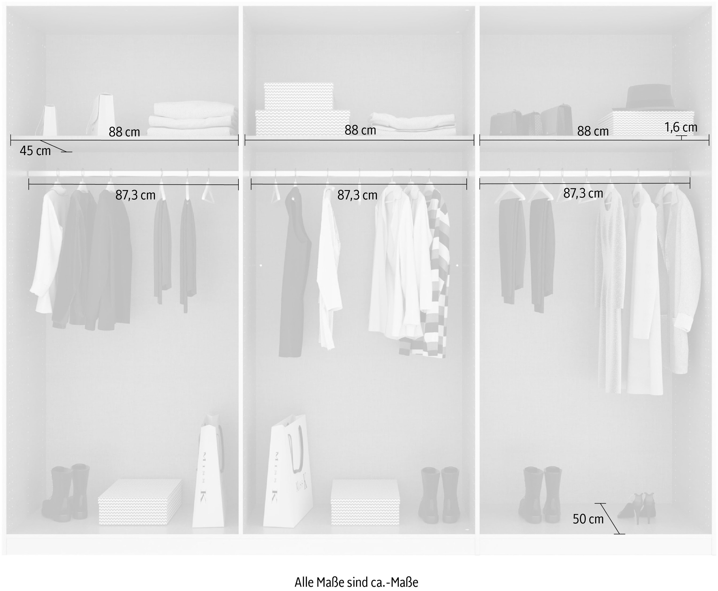 rauch Drehtürenschrank »Dark&Wood by Quadra Spin«, im Industrial Style mit Metallgriffstangen