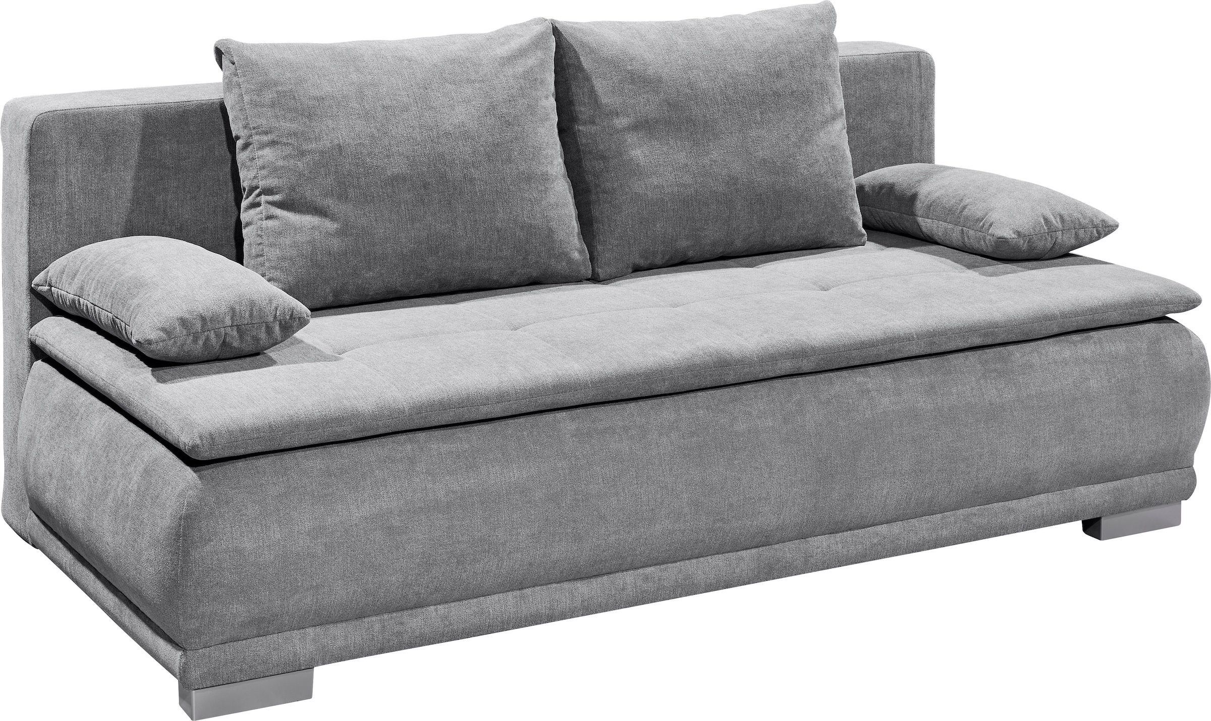 ED EXCITING DESIGN Schlafsofa »Luigi« mit Bettkasten & 2 Armlehnenkissen