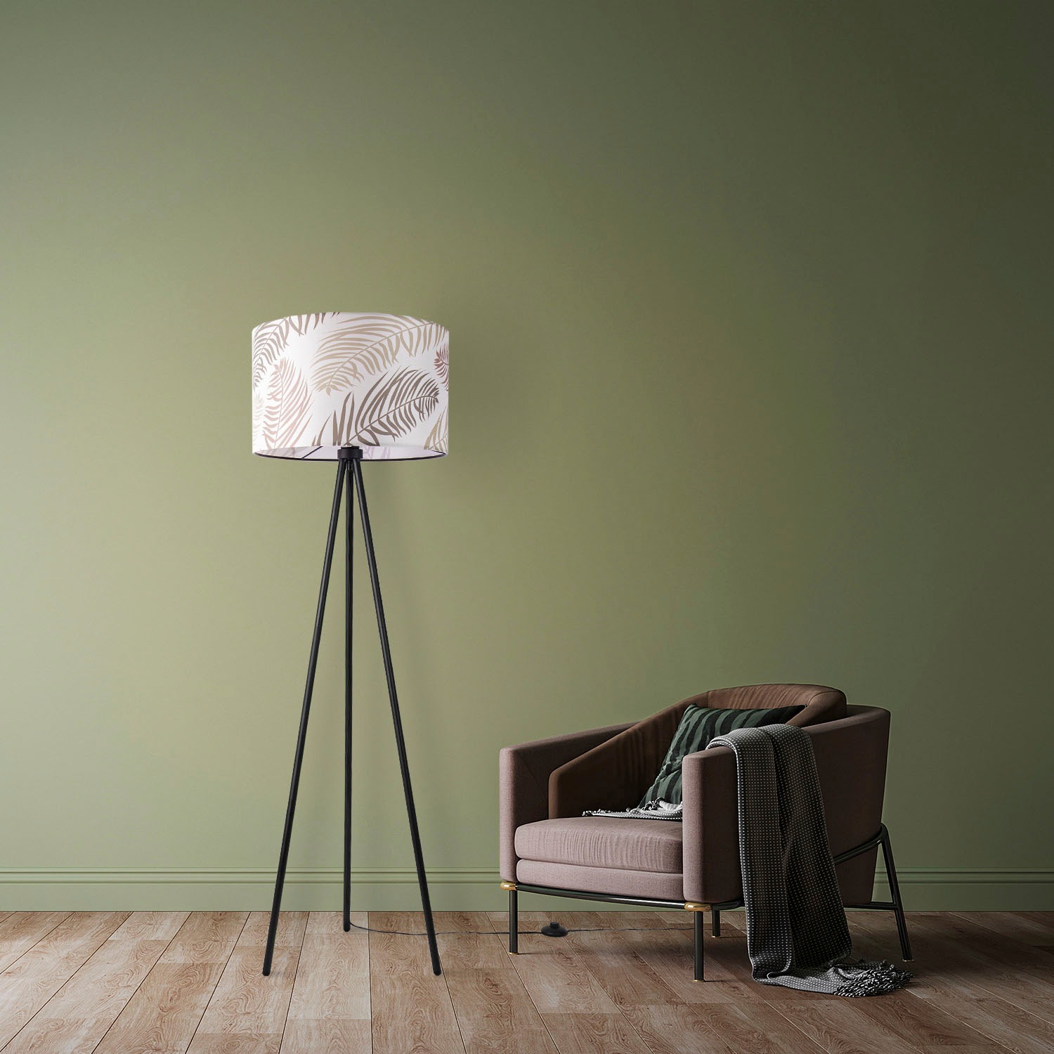 Paco Home Stehlampe »Trina Kuba«, Leuchtmittel E27 | ohne Leuchtmittel, Wohnzimmer Kinderzimmer Lampenschirm Zimmer Deko Schlafzimmer Palme