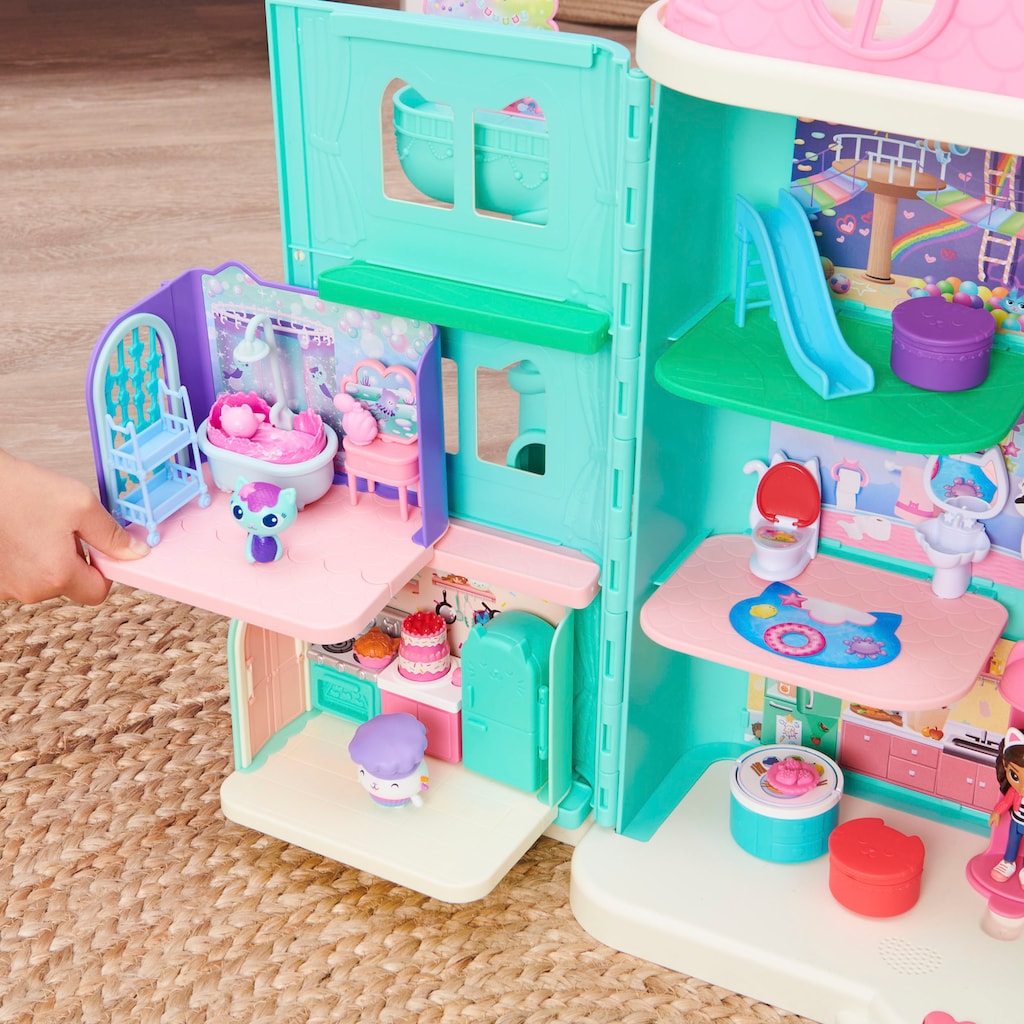 Spin Master Spielwelt »Gabby's Dollhouse – Deluxe Room – MerCat's Badezimmer«, Badezimmer mit Meerkätzchen, Möbelstücken und thematischem Zubehör