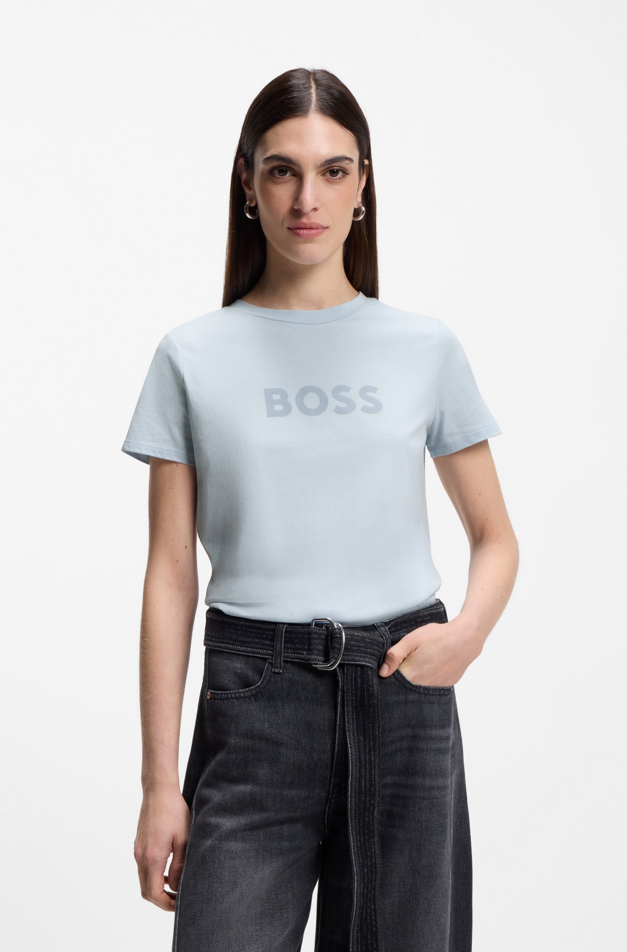 BOSS ORANGE T-Shirt »Elogo Premium Damenmode« mit BOSS-Schriftzug