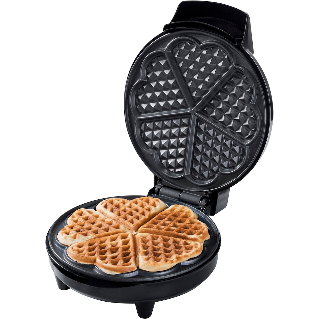 bestron Waffeleisen »AWM700CO«, 700 W, Waffelautomat mit Antihaftbeschichtung für Waffeln in Herzform