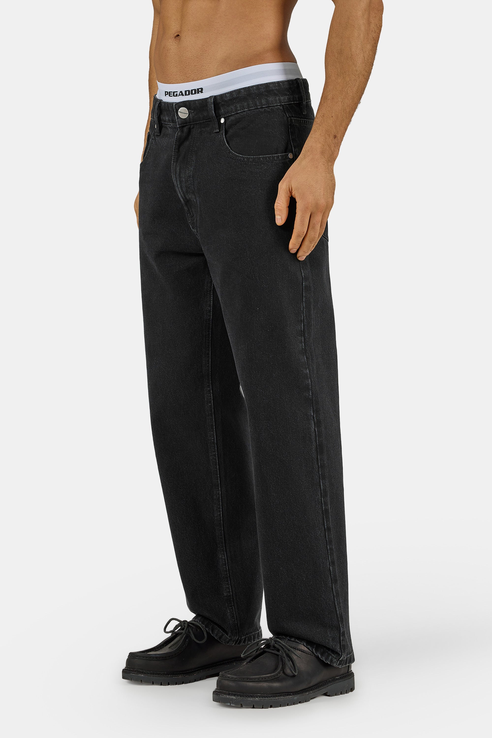 PEGADOR Loose-fit-Jeans »Baltra Baggy Jeans« Baumwolle, loose fit