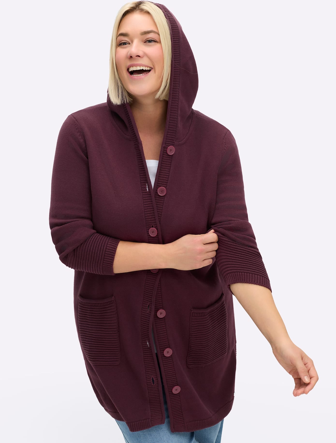 Sheego Longstrickjacke