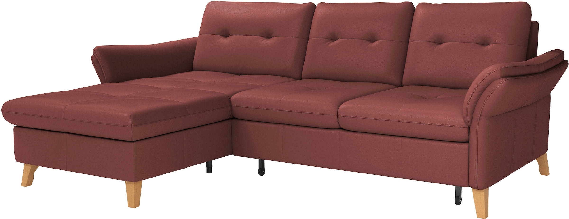 sit&more Ecksofa »Göteborg«, Sitztiefenverstellung und Federkern, wahlweise mit Bettfunktion