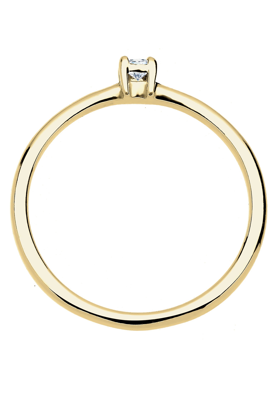 Elli DIAMONDS Verlobungsring »Ring Diamant Weiß Brillantschliff (0.03 ct) 375 Gelbgold«