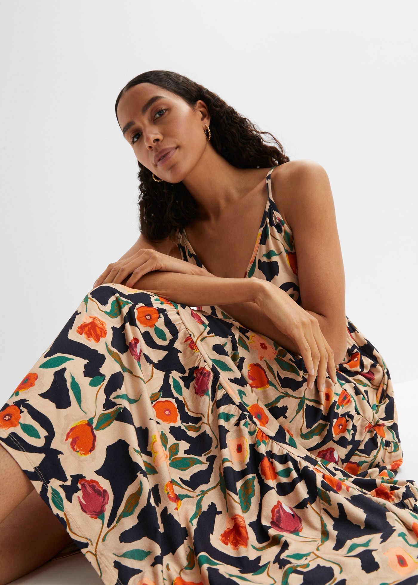 bonprix Maxikleid »Maxikleid aus softem Viskose-Mix« Maxikleid aus softem Viskose-Mix