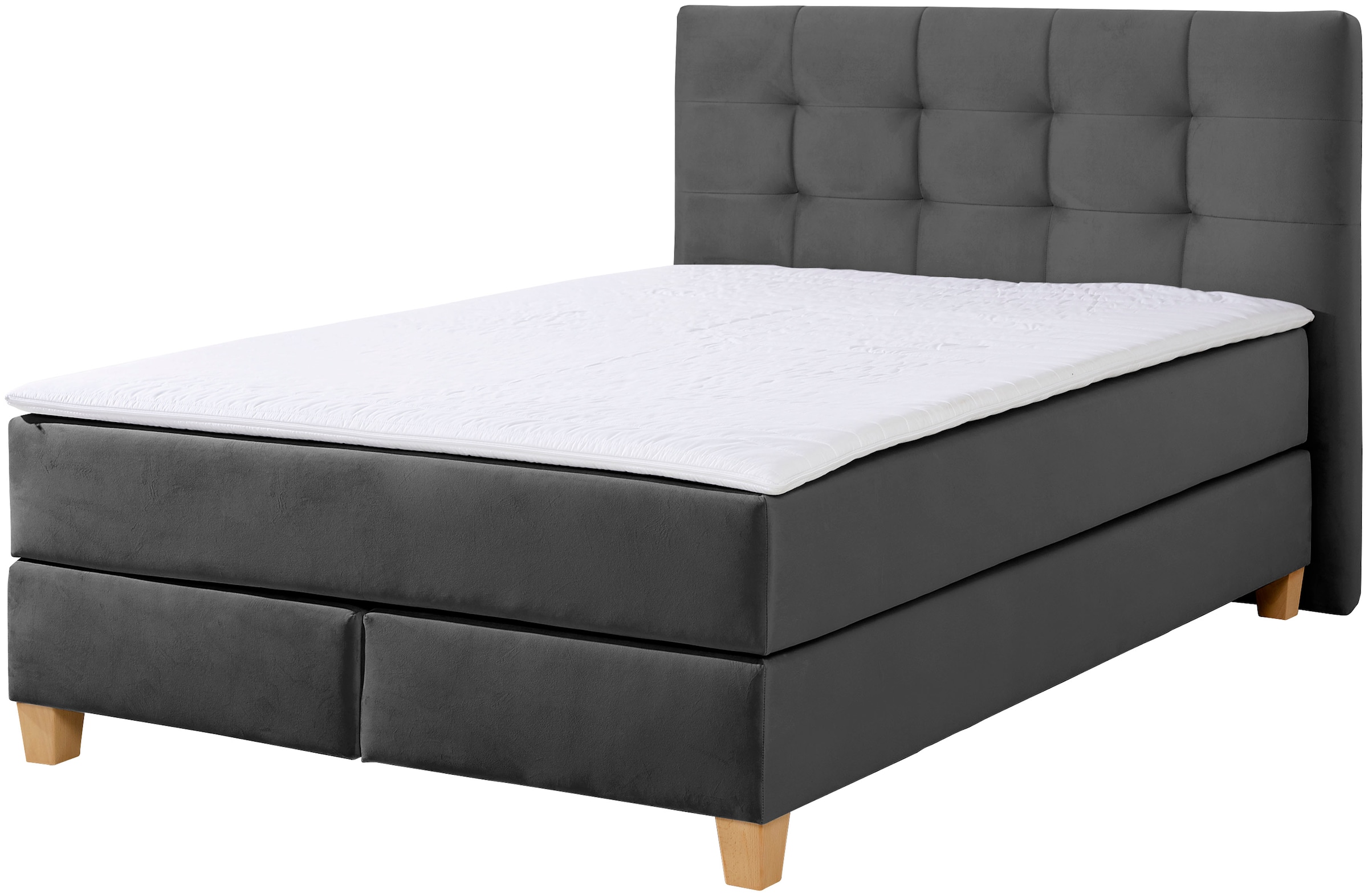 Home affaire Boxspringbett »Moulay«, inkl. Topper, in Überlänge 220 cm, 3 Härtegrade, auch in H4
