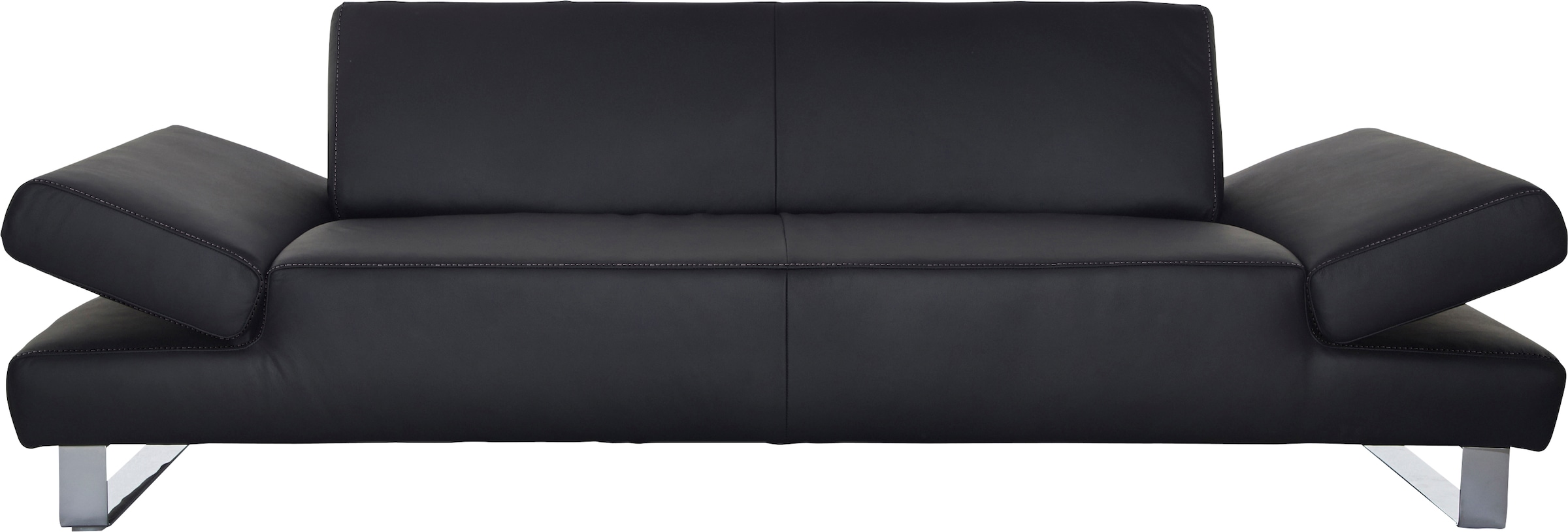 W.SCHILLIG 3-Sitzer »taboo Designsofa mit hohem Sitzkomfort«, mit Normaltiefe, inklusive Armlehnenverstellung, mit Kontrastnaht