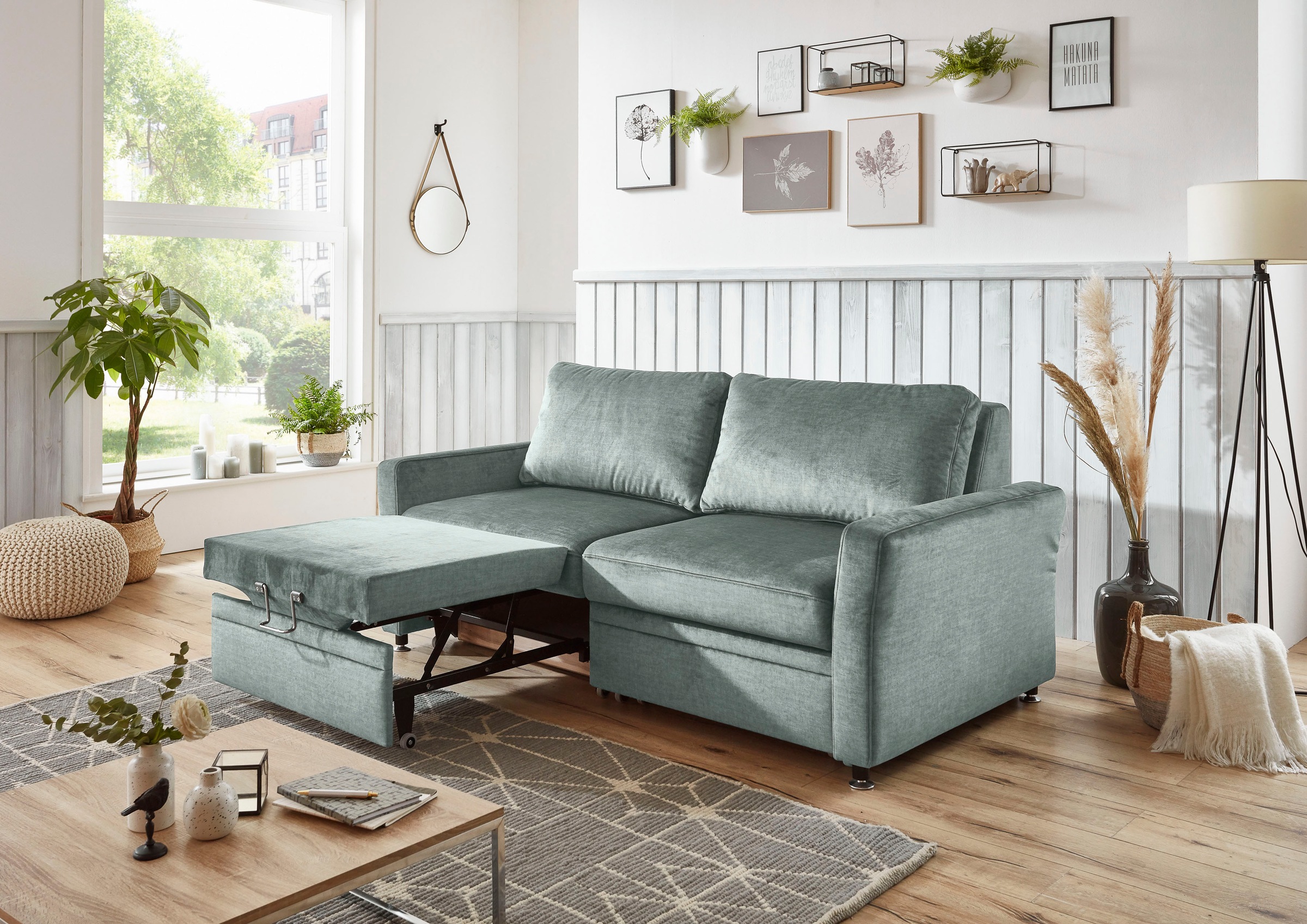 Die PlanBar Schlafsofa »MP-PD19021« mit Längsschläferfunktion 80 bzw. 160x210 cm