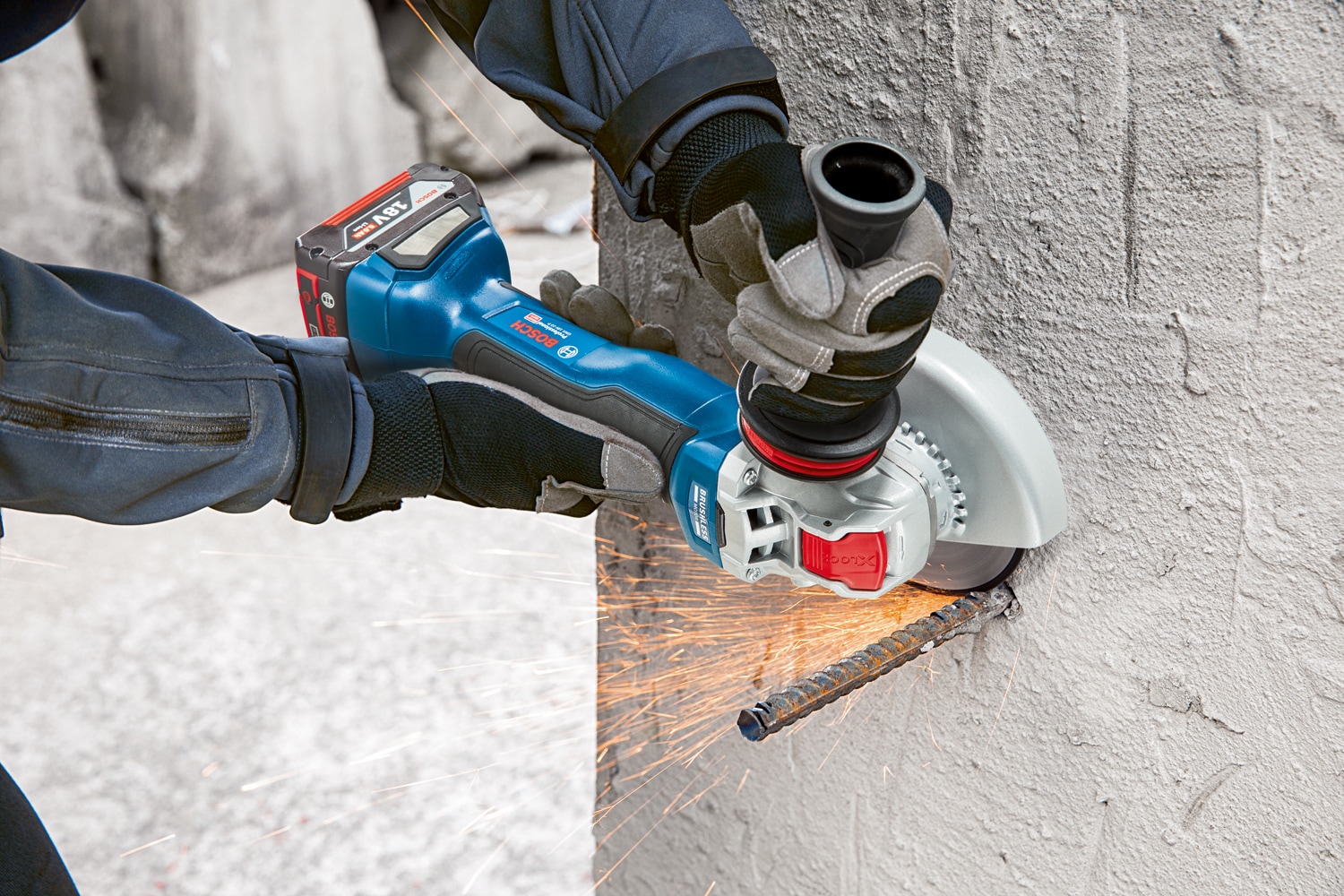 Bosch Professional Akku-Winkelschleifer »»GWS 18V-10 P««, in L-BOXX+D741, ohne Akku, ohne Ladegerät