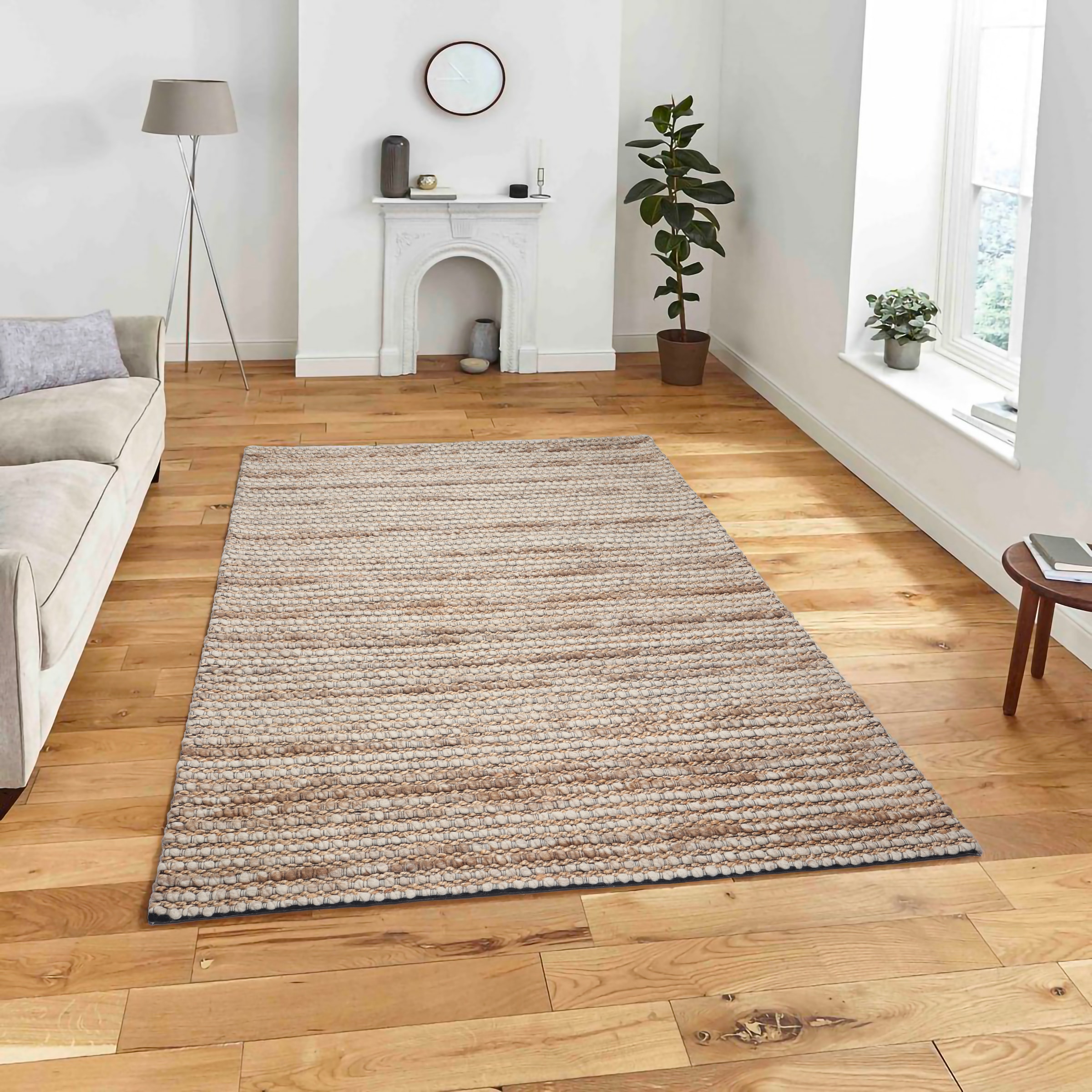 my home Hochflor-Teppich »Leevy«, rechteckig, 25 mm Höhe, Handwebteppich, Wolle, Robust und Langlebig