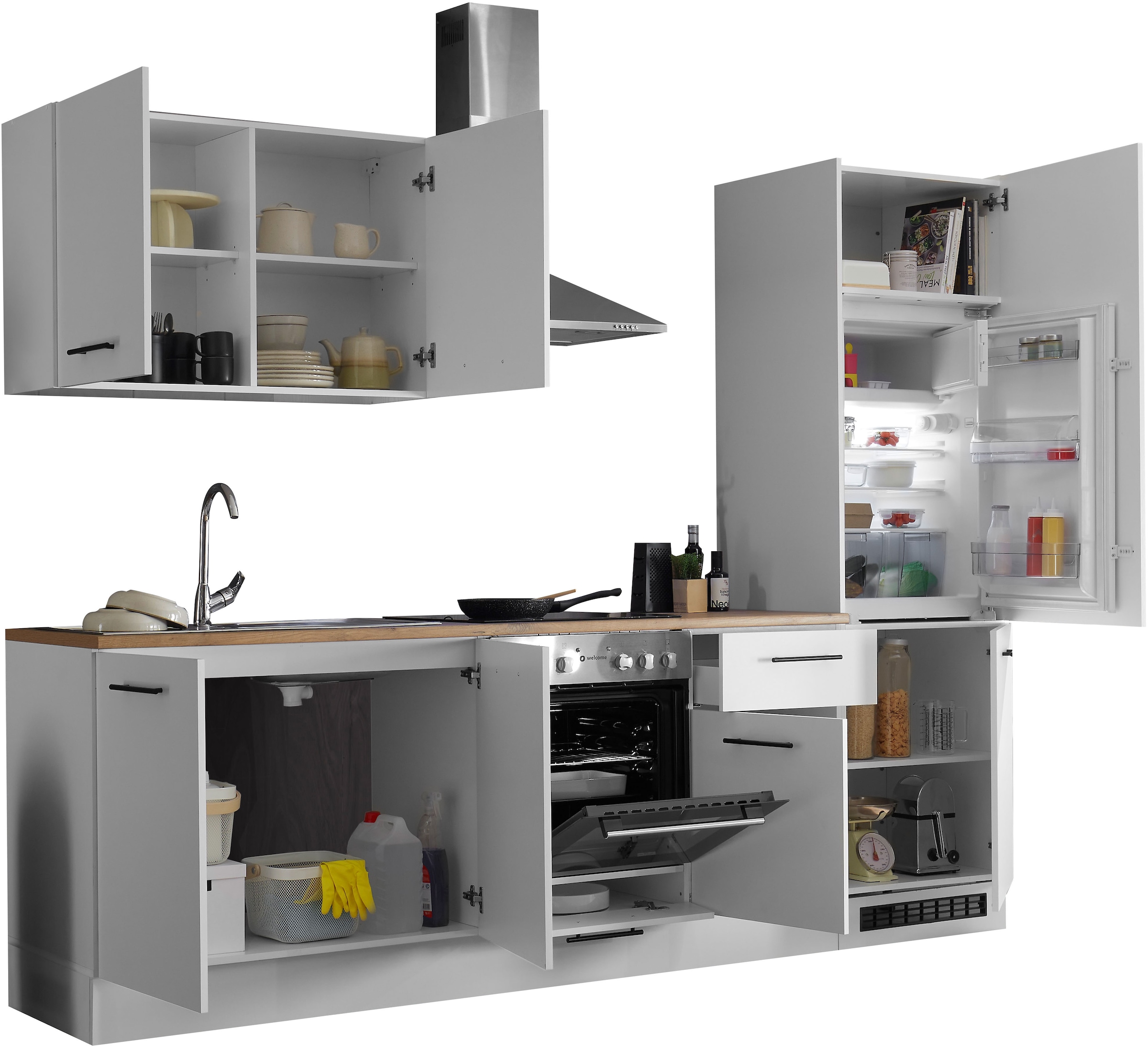 BASIC by Balculina Küchenzeile »Tirol B/H/T 270x212x60 cm« Breite 270 cm, wahlweise mit E-Geräten