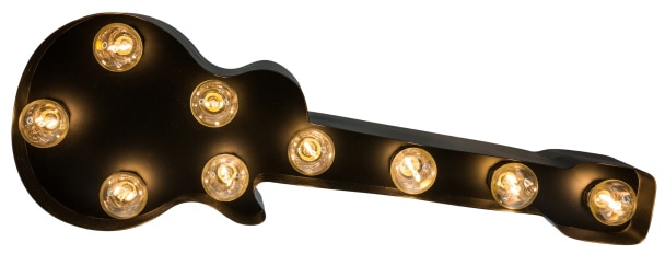 MARQUEE LIGHTS LED (exkl.) 9 E14 bei Wandlampe, Old - flammig-flammig, Guitar«, Dekolicht »Old 61x38cm Lichtquellen OTTO online 9 bestellen Tischlampe Guitar