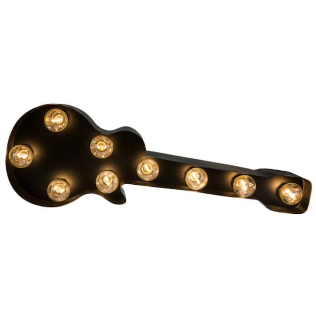 MARQUEE LIGHTS LED Dekolicht »Old Guitar«, 9 flammig-flammig, Wandlampe, Tischlampe  Old Guitar 9 Lichtquellen E14 (exkl.) - 61x38cm bestellen online bei OTTO