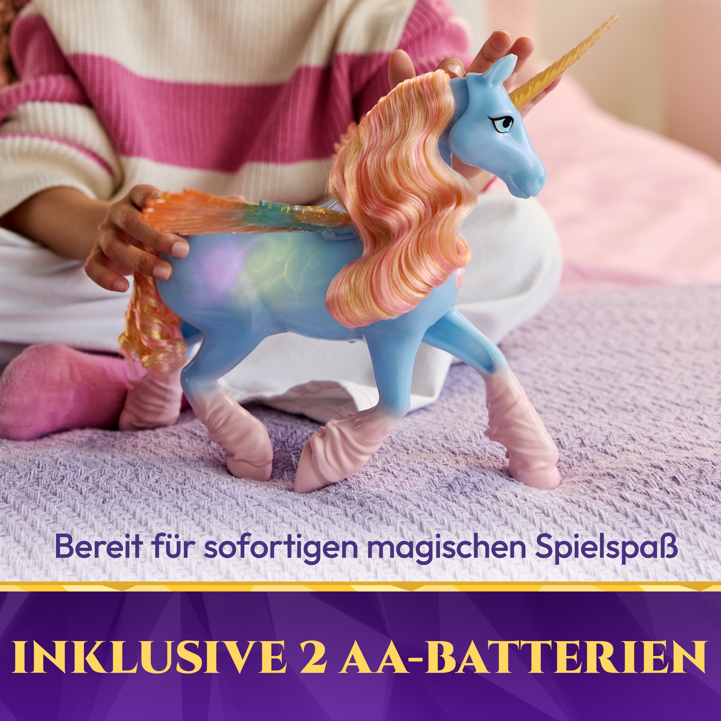 Spin Master »Unicorn Academy - Glow Magic Skywind, interaktives Einhorn« mit Licht und Sound