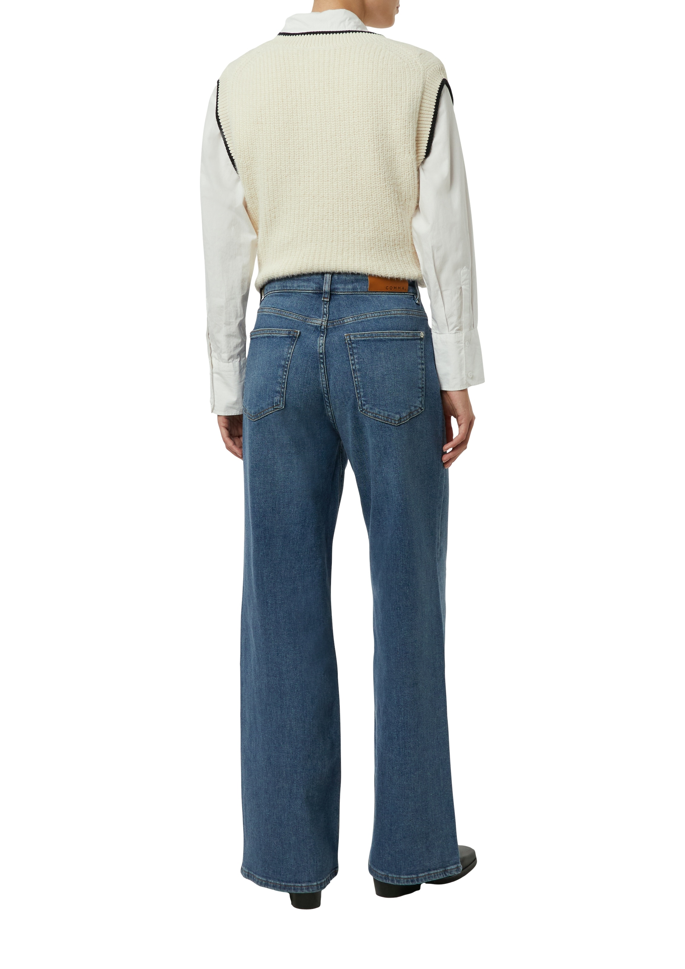 Comma 5-Pocket-Jeans mit ausgestelltem Bein und Stretch