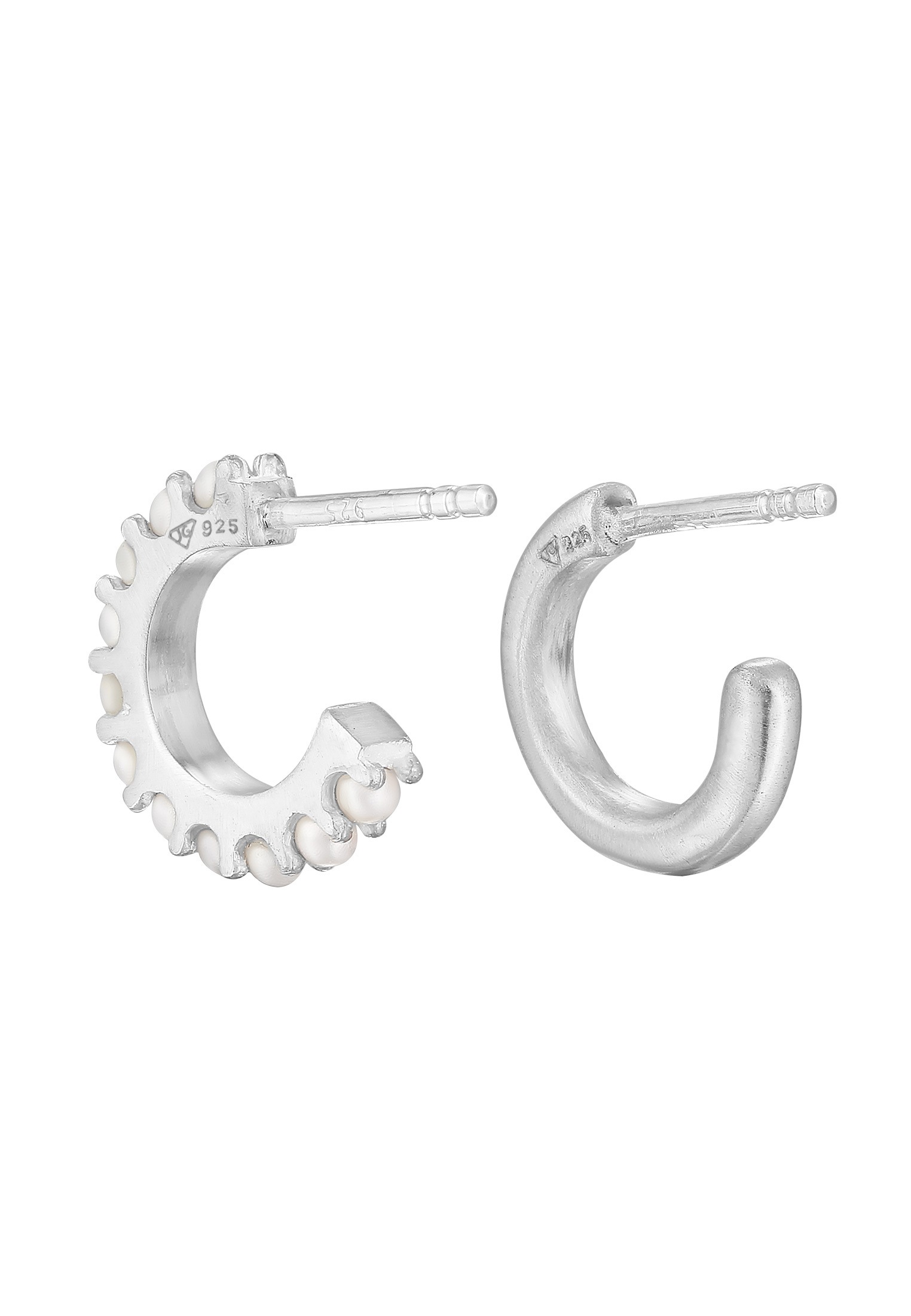 HAZE & GLORY Paar Ohrstecker »Ohrringe Männer Creolen Single Set 925 Silber«