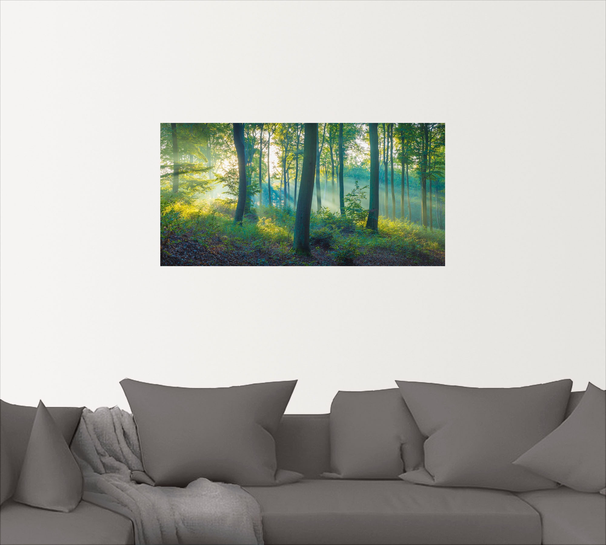 Artland Wandbild »Wald Panorama«, Waldbilder, (1 St.), als Alubild, Outdoorbild, Leinwandbild, Poster, Wandaufkleber
