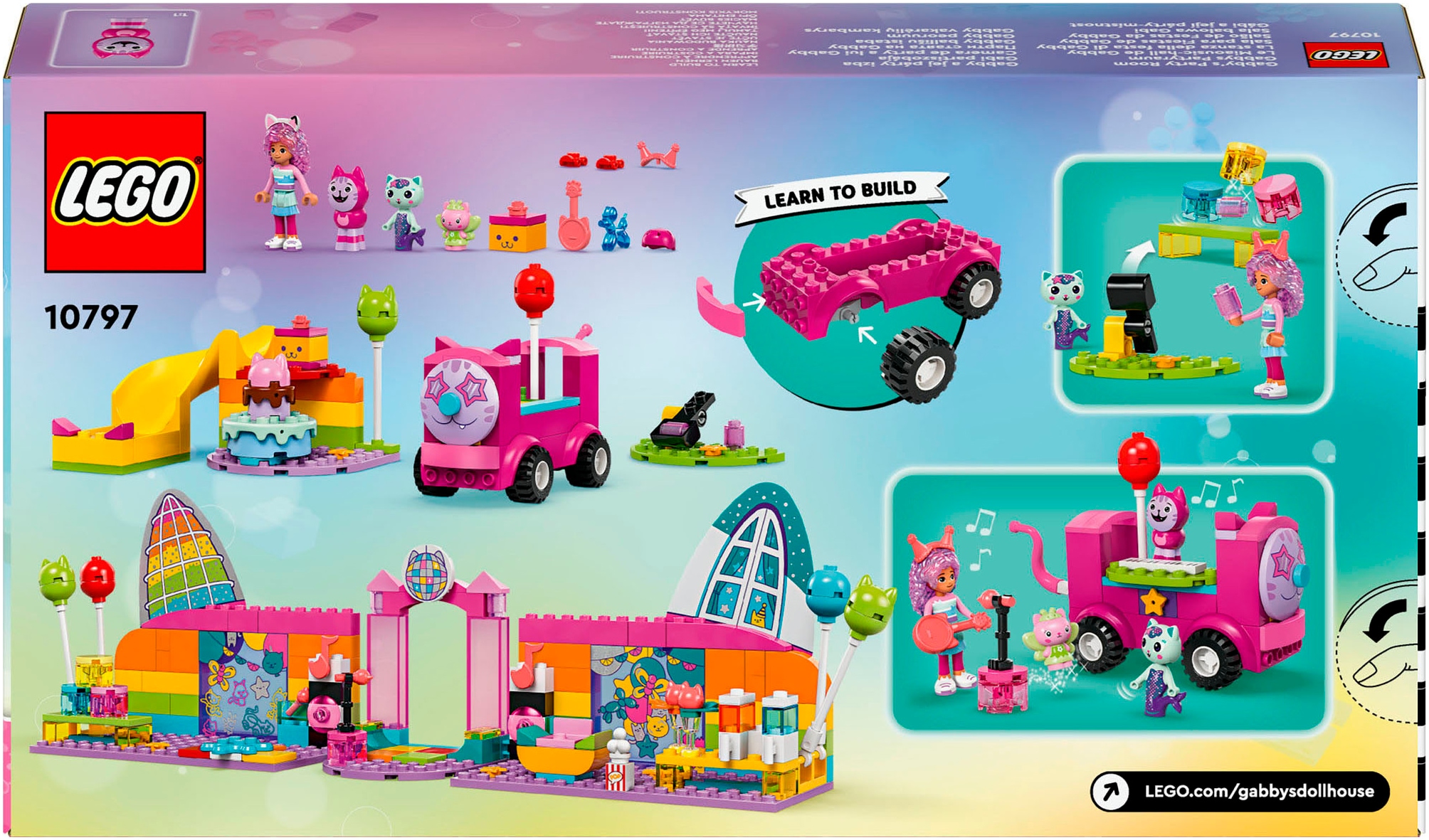 LEGO® Konstruktionsspielsteine »Gabbys Partyraum (10797), LEGO Gabby's Dollhouse«, (252 St.), Made in Europe