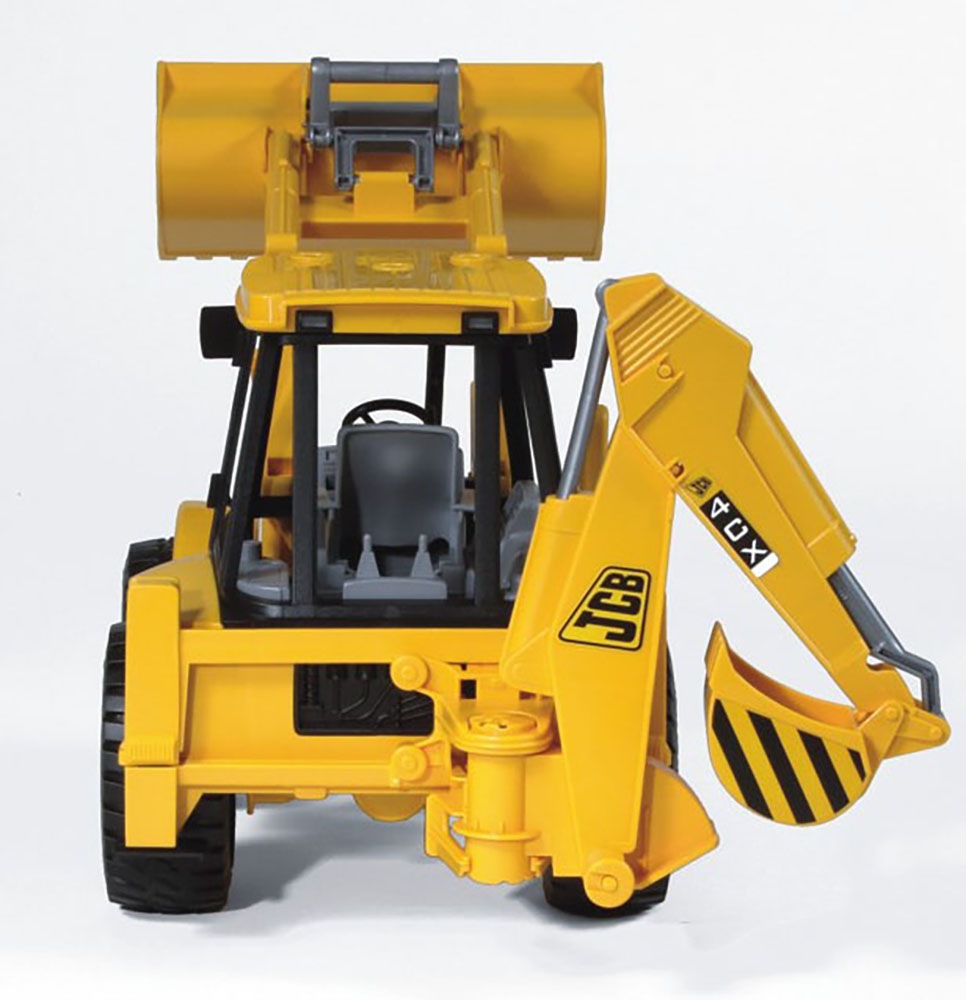 Bruder® Spielzeug-Bagger »JCB 4CX Baggerlader m. Ladeschaufel und Grabbagger (02428)« Made in Europe