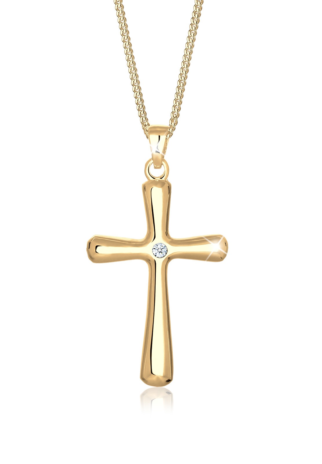 Diamore Collierkettchen »Kreuz Diamant Konfirmation Kommunion 925 Silber«