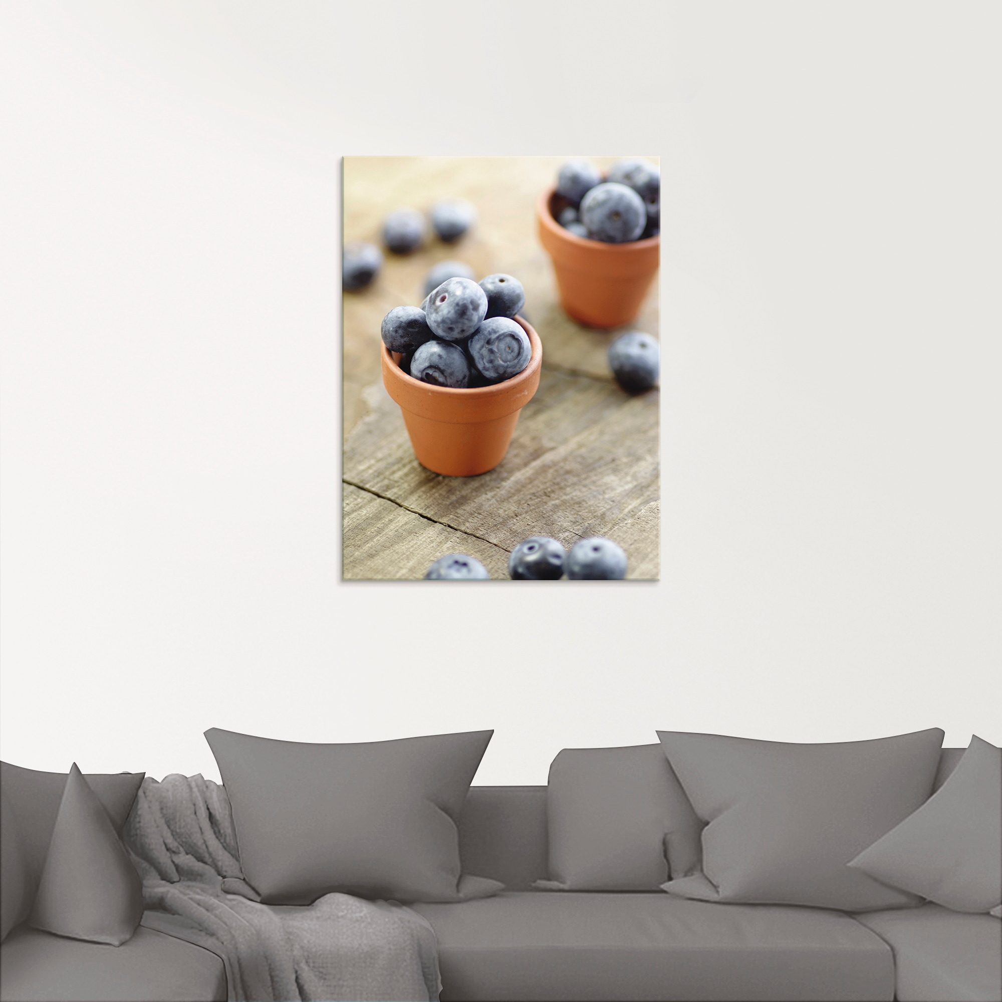 Artland Glasbild »Frische Blaubeeren«, Lebensmittel, (1 St.), in verschiedenen Größen