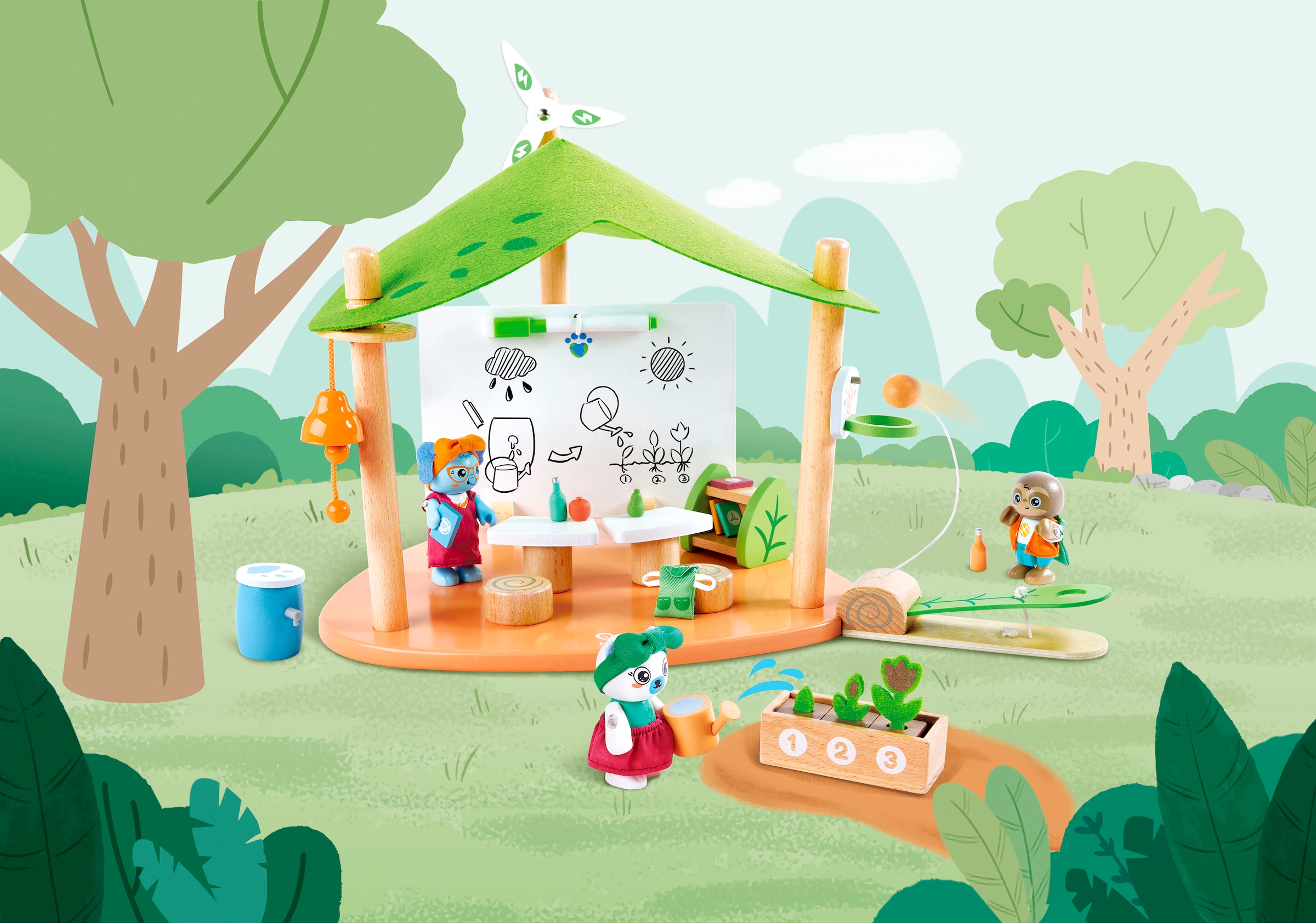 Hape Spielwelt »Green Planet Explorers, Schule«, (36 tlg.)