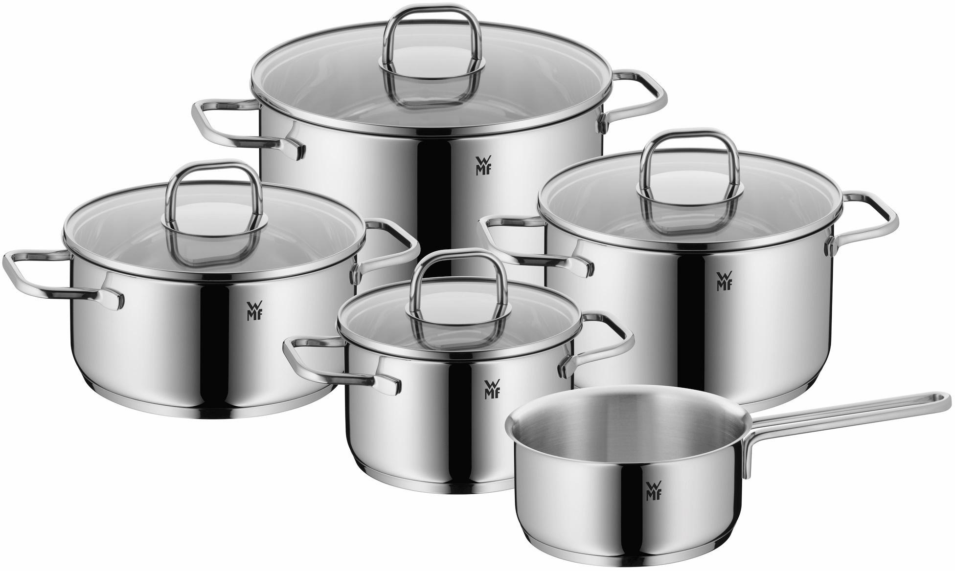 WMF Topf-Set »Inspiration«, Cromargan® Edelstahl Rostfrei 18/10, (Set, 9 tlg.), Induktion