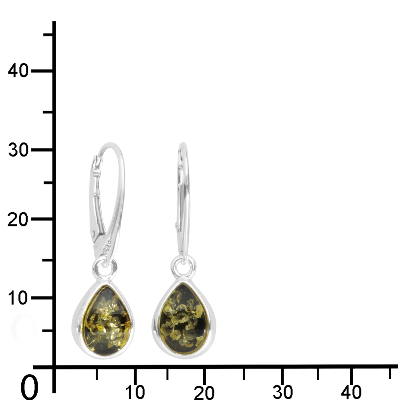 OSTSEE-SCHMUCK Paar Ohrhänger »- Enela - Silber 925/000 - Bernstein«