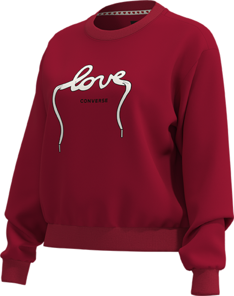 Converse Sweatshirt »LOVE LACES CREW«, für Erwachsene, sportlicher Stil, für Sportmode und Streetwear
