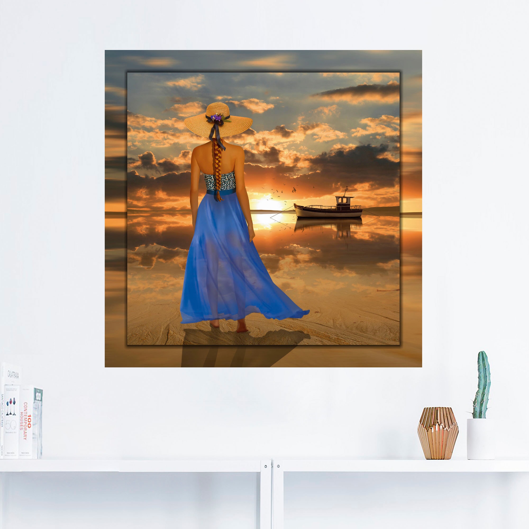 Artland Wandbild »Sommergefühle«, Frau, (1 St.), als Leinwandbild, Wandaufkleber oder Poster in versch. Größen