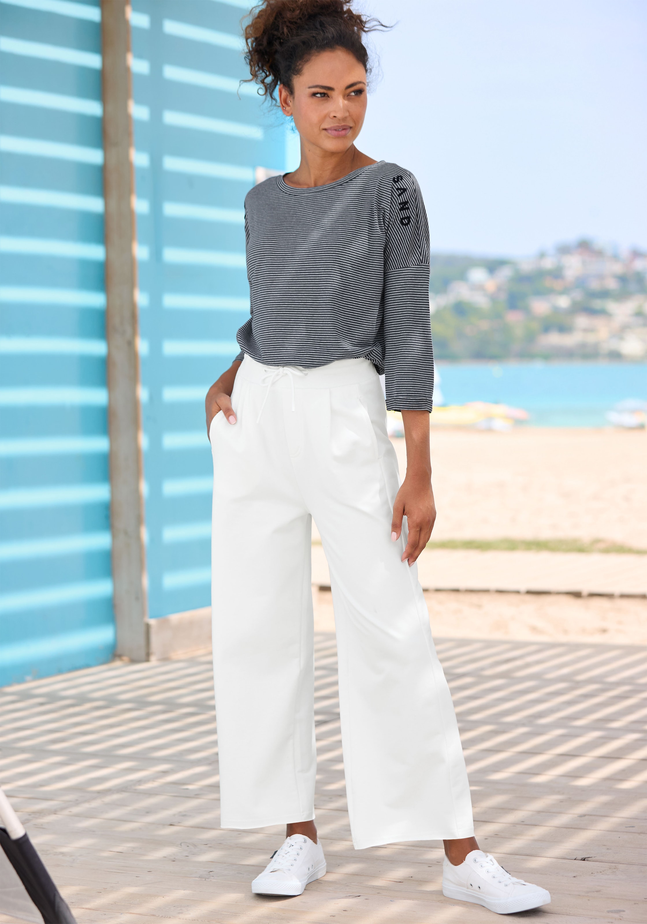 Elbsand Sweathose »Neah«  in 7/8 Länge, Culotte aus weicher Sweatware mit Kordelzug, causal
