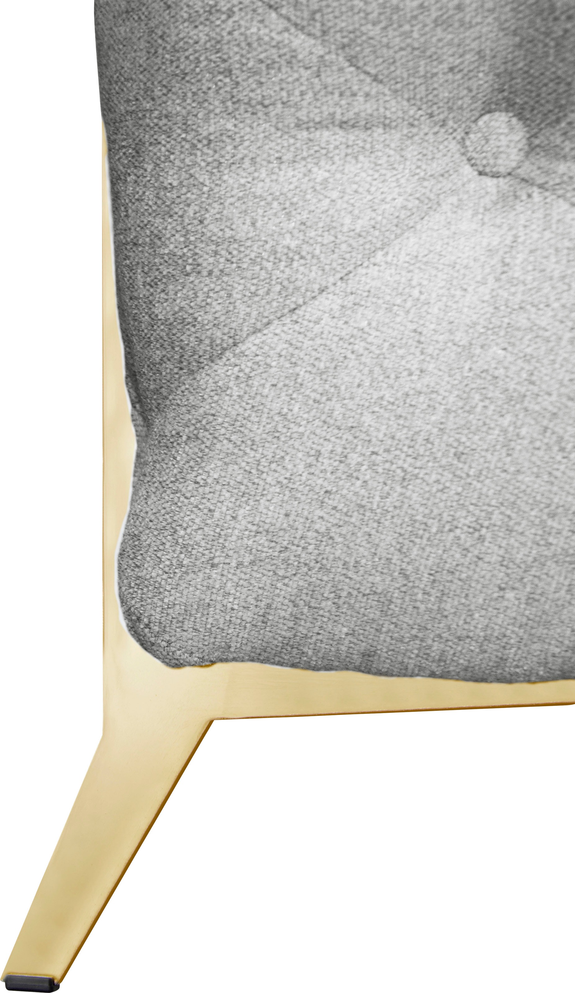 Leonique Chesterfield-Sofa »Amaury L-Form«, moderne Chersterfield-Optik, Breite 262 cm, Fußfarbe wählbar