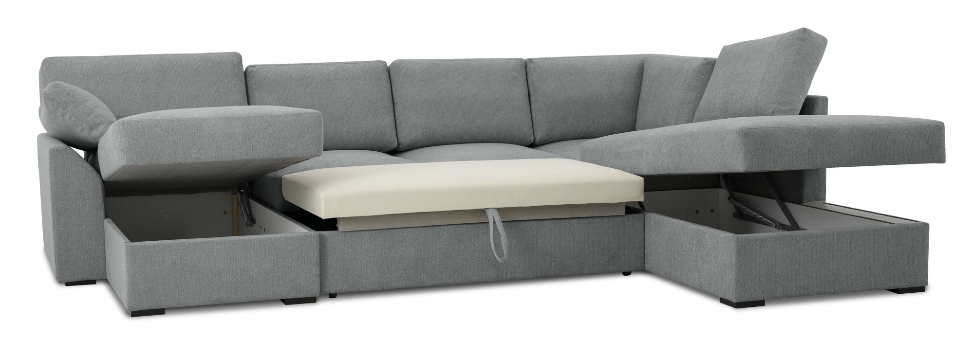 Home affaire Wohnlandschaft »Citry« Breite 309 cm, Chenille, Bettfunktion, Bettkasten, U-Form